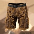 thumbnail image 2 of Cargo Shorts for Men 2026 Summer Casual Vintage Western Cowboy Style Printed Straight Leg Shorts with Pockets Workwear, 2 of 4