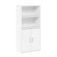 thumbnail image 3 of Furinno Pasir Armoire de Rangement avec 2 Étagères Ouvertes et 2 Portes, Blanc, 3 of 5