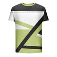 thumbnail image 4 of Fnnxeal Mens Leopard Print Color Block Muscle Fit T-Shirt Blue Polyester Blend Short Sleeve Casual Streetwear Top,Size 3XL, 4 of 5