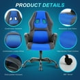 thumbnail image 2 of YRLLENSDAN Gaming Chair Big and Tall Adults Ergonomic PU Leather, Blue, 2 of 7