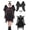 Black w/Wing, variant on Joyfy Angel Costume for Kids, Angel Black Dress With Wing Headband Halloween Devil Costume Set for Girls Halloween Party Dress Up 8+