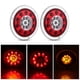 thumbnail image 4 of Par de 4,3 pulgadas redondo 19 LED camión remolque freno parada giro luz trasera anillo cromado doble color, 4 of 12