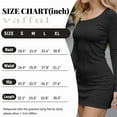 thumbnail image 5 of Vafful Women’s Long Sleeve Bodycon Mini Dress – Basic Round Neck Slim Fit Winter Dress with Unique Strap Design, Soft Stretchy Fabric, Solid Color Sexy Going Out Clubwear, S-XL, 5 of 7