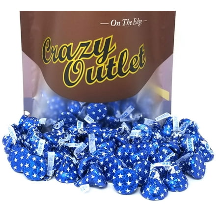 - Hershey's Kisses, Milk Chocolate in Blue Star Foils (Pack of 2 Pounds)