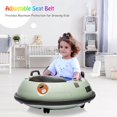 thumbnail image 6 of Jojoka 12V Ride On Bumper Car for Kids, Battery Powered Electric Fun Toys for Toddlers with Remote Control, Safety Belt, Music, Flashing Lights, 360 Degree Spin, Gift for 18+ Months Kids, Green, 6 of 7