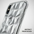 thumbnail image 2 of Ringke Air Prism Case Compatible with iPhone X, 3D Geometric Design Slim TPU Cover - Glitter Clear, 2 of 7