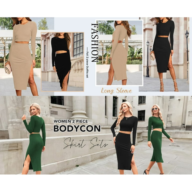 Womens Sexy Hot Fashion 2PC Bodycon Nylon Crop Top Shirt Leggings