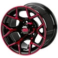 thumbnail image 2 of LSI Ninja 14" Golf Wheels Black/Red 23" BDC Tires E-Z-GO & Club Car, 2 of 4