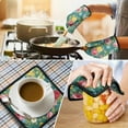 thumbnail image 4 of Pioneer Flower Kitchen Oven Mitt and Pot Holder Sets 4 Pcs for Baking, Cooking and Grilling, Heat Resistant Up To 392 °F, 4 of 7