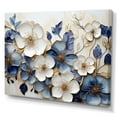 thumbnail image 2 of Designart "Blue-Gold Violet Minimalist Art" Violets Wall Decor, 2 of 7