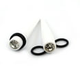 thumbnail image 5 of Stretching Tapers Kit White Acrylic with Cubic Zirconia from 16g - 7/16 Inch, 5 of 5