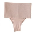 thumbnail image 5 of Timoontee Women's Seamless High Waist Tummy Control Panties Shorts Slimming Body Shaper Thong Underwear Briefs Intimates Shapewear Khaki XL, 5 of 9