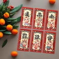 thumbnail image 3 of 6 sobres rojos de Año Nuevo Hong Bao tradicionales decorativos del Año del Dragón 2024 Estilo B, 3 of 9