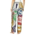 thumbnail image 3 of Fotbe Travel Stamp Women's Pajama Pants,Sleepwear Pants,Pj Bottoms Drawstring And Pockets-Medium, 3 of 9