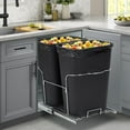 thumbnail image 5 of Double Pullout Trash Can for Kitchen Cabinets,Garbage Recycling Bin on Full Extension Slides,Space-Saving Design,Commercial Sliding Waste Bin Container Recycling Bins, 5 of 6