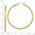 thumbnail image 3 of FB Jewels 14K Yellow Gold Polished 2.5mm Lightweight Tube Hoop Earrings, 3 of 3
