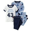 Carters Baby Clothing Outfit Boys 4-Piece Snug Fit Cotton Baseball PJs Future Slugger