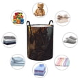 thumbnail image 4 of Balery Cool Skull Western Cowboy Cesta de ropa redonda con asas, impermeable, independiente, para ropa, juguetes, dormitorio y familia-Small, 4 of 6