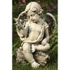 Roman 12" Sitting Cherub Angel with Wings Outdoor Garden Statue