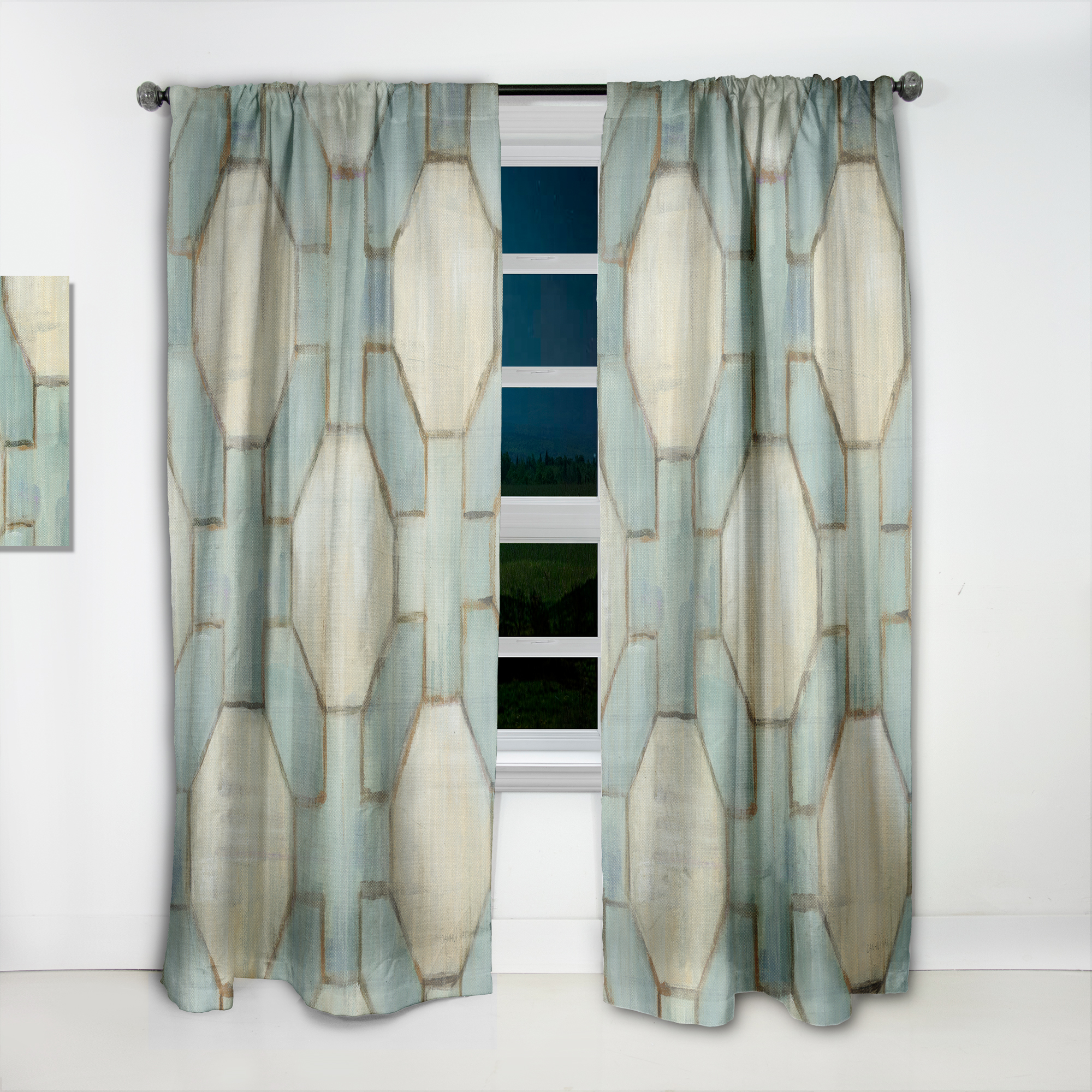 Designart 'Title Geometric Element' Modern & Contemporary Curtain Panel