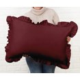 thumbnail image 3 of Vargottam Ruffled Pillow Sham King 36x20 Cotton Frill Pillow Cases Shabby Chic Farmhouse Decor Pillowcase, 3 of 7