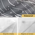 thumbnail image 4 of No Hook Pink Black Ombre Shower Curtain with Snap in Liner Set, Modern Abstract Striped Polka Dots Waterproof Fabric Bathroom Curtains with See Through Top Window, Hotel Style Stall 48 x 72 Inch, 4 of 9