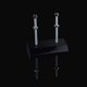 thumbnail image 4 of 2- Skateboard Wall Mount hanger, Floating Wall Mount for , Skis, Black , 6 piezas Sunnimix estante de exhibición del monopatín, 4 of 8