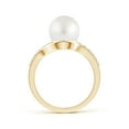 thumbnail image 2 of ANGARA Solitaire South Sea Cultured Pearl Bypass Ring with Diamonds in 14K Yellow Gold for Women | June Birthstone, Birthday, Anniversary, Jewelry Gift for Women | Pearl Ring, 2 of 8