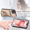 thumbnail image 4 of Allytechgroup Cards Holder Back Case for iPhone 14 Plus, Vintage PU Leather TPU Shockproof Slim Kickstand Anti-Drop Protective Wallet Phone Case Cover for Apple iPhone 14 Plus, Khaki, 4 of 8