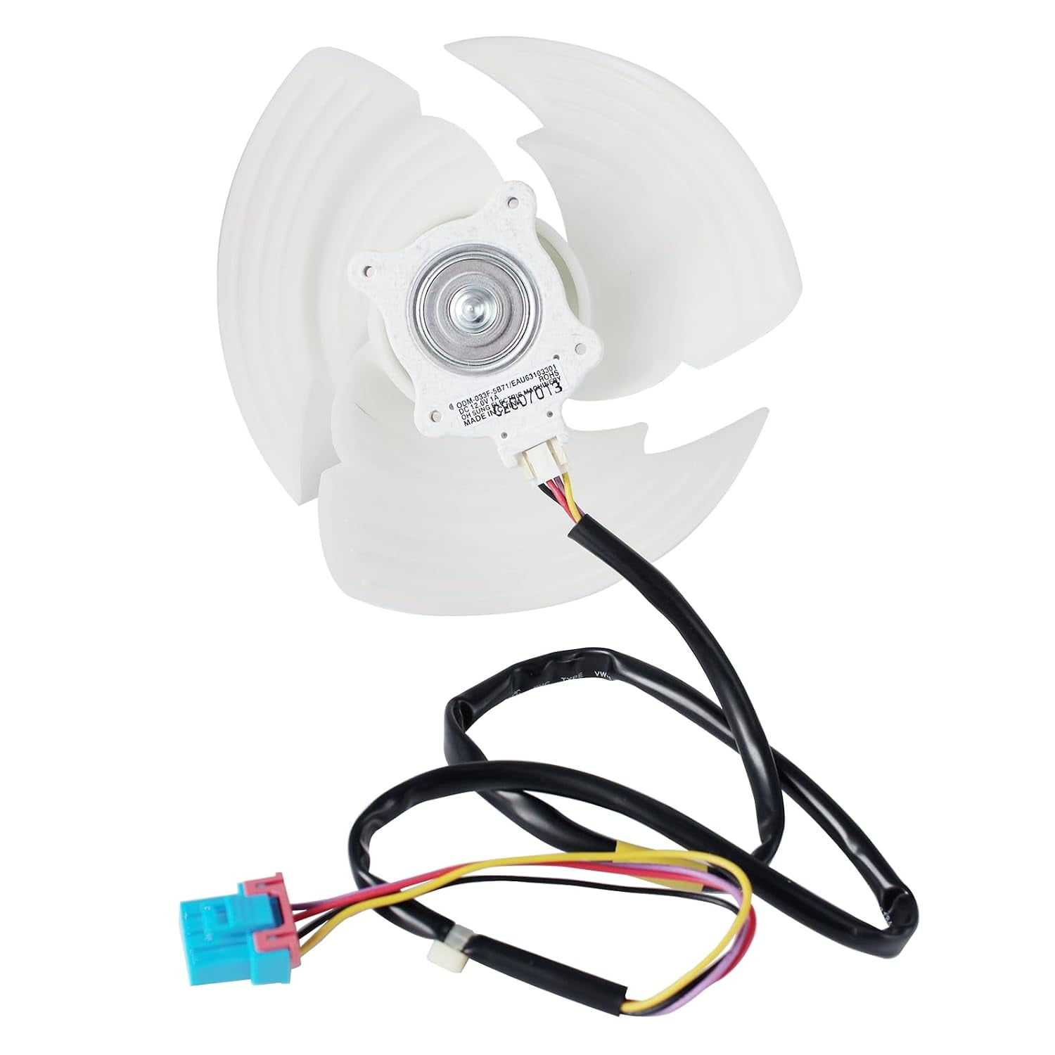 RVKXHD Refrigerator Condenser Fan Fits for LG, Replaces EAU63103302, EAU63103301, AP6235485, 4509126, EAU62863101, EAU62863103, DC 12V 1A 4-Pin, High - Quality Plastic, Durable And Anti - Corrosion