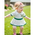 thumbnail image 5 of BemeyourBBs Newborn Baby Girl Golf Outfits Infant Girls Summer Clothes Romper Dress Half Button Collared Short Sleeve Bodysuit Dress, 5 of 9