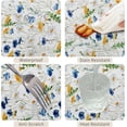 thumbnail image 4 of 60x84inches Spring Wild Flowers Tablecloth Blue Yellow Daisies Watercolor Floral Rustic Table Cloth Waterproof Rectangle Table Cover for Dining Room Kitchen Banquet Party Picnic Outdoor Use, 4 of 7