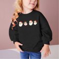 thumbnail image 2 of Odeerbi Kids Boys Girls Christmas Crewneck Sweatshirts Fall Winter Cotton Pullover Sweatshirt Winter Christmas Letter Print Long Sleeve Sweatshirt Kids Clothes Black, 2 of 5