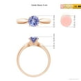 thumbnail image 6 of ANGARA Natural Solitaire Round Tanzanite Tapered Shank Ring in 14K Rose Gold for Women (Size-6mm) | December Birthstone, Birthday, Anniversary, Jewelry Gift for Women | Natural Tanzanite Ring, 6 of 10