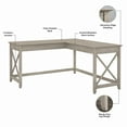 thumbnail image 4 of Bush Furniture Key West 60" L Shaped Desk, Washed Gray, 4 of 8