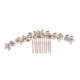 thumbnail image 1 of Nvzi Horquillas para el pelo de boda con flores para novias, peinetas con perlas de cristal, pinzas para el pelo, tocado, accesorios para el pelo de boda dorados, joyas - doradas, 1 of 4