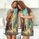 thumbnail image 4 of Balery Sunshine Cloud Cute Cat Camisón de manga corta con cuello redondo para mujer, cómodo y elegante., 4 of 6