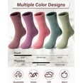 thumbnail image 3 of Women's Warm Winter Socks - Thermal Knit Crew Socks for Hiking & Boots, Cozy Calf-Length Socks, Christmas Stocking Stuffers Gifts, 3 of 7