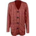 thumbnail image 5 of Women's Cardigan Fall Cardigan Lightweight Long Sleeve Knit Sweater Button Loose Jacket with Pockets, 5 of 7