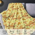 thumbnail image 3 of Pizza Blanket Flannel Throw Blanket Soft Bed Blanket for Home Decor Couch Sofa Bed Colorful Food Print Blanket for Party Traveling Camping, Novelty Gift for Foodies Kids Teens and Adults -50''x60'', 3 of 6