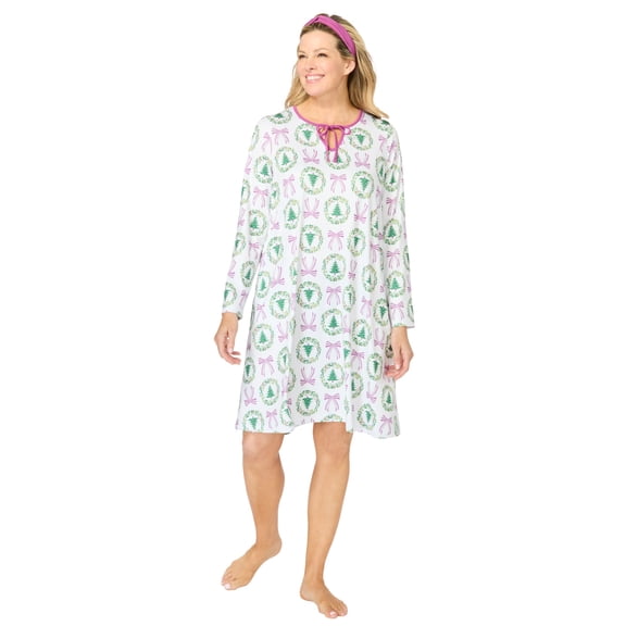 Dreams & Co. Plus Size Keyhole Gown & Headband