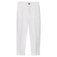 thumbnail image 2 of Gubotare Teen Boy Dress Pants Boys' Elastic Waist Chino Pants - Stretch Pull-On Twill Uniform Pants for Kids & Youth Size 10-11 (White,10-11 Years), 2 of 5