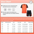 thumbnail image 6 of ZDHoor Boys Soccer Football Jersey Outfits Short Sleeve T-Shirt and Shorts Sports Team Training Uniform Navy Blue 13-14, 6 of 6