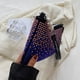 thumbnail image 4 of Bolsa de hombro con diamantes de imitación a la moda de mano de piel sintética con diamantes degradados JShteea Para Estrenar, 4 of 9