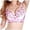 Pink, variant on Vrotazzy Women's Embroidered Adjustable Push Up Bra Lace Unlined Underwire Corset Bustier Sheer Mesh Backless Balconette Demi Cup