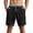 Black, variant on XFeng Men's 2 in 1 Swim Trunks, Print Board Shorts with Compression Liner, Quick Dry Beach Swim Shorts with Pockets