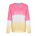 thumbnail image 6 of VALSEEL Womens Casual O-Neck Gradient Contrast Color Long Sleeve Top Pullover Sweatshir, 6 of 9