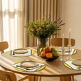 thumbnail image 3 of Round Placemats Truck With Gnomes Bee 15 inch Set of 6 Table Mats for Dining Table Yellow Buffalo Check Plaid Heat Resistant Non-Slip Kitchen & Home Decorative Place Mat Set, 3 of 8