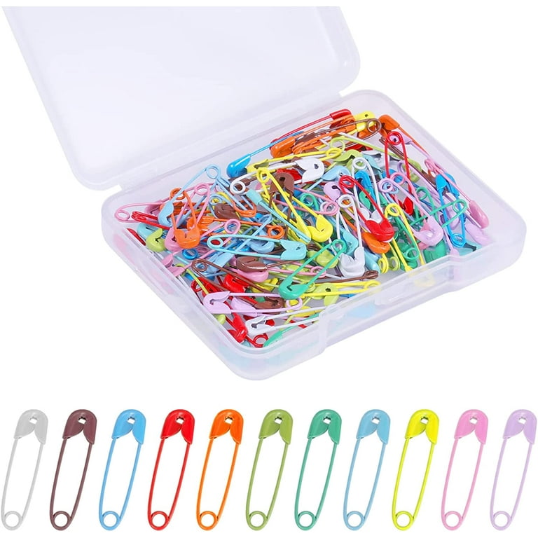 120 Pcs 19mm Safety Pins, Mini Safety Pins Metal Safety Pins for Art Craft  Sewing Jewelry Making (colored) 