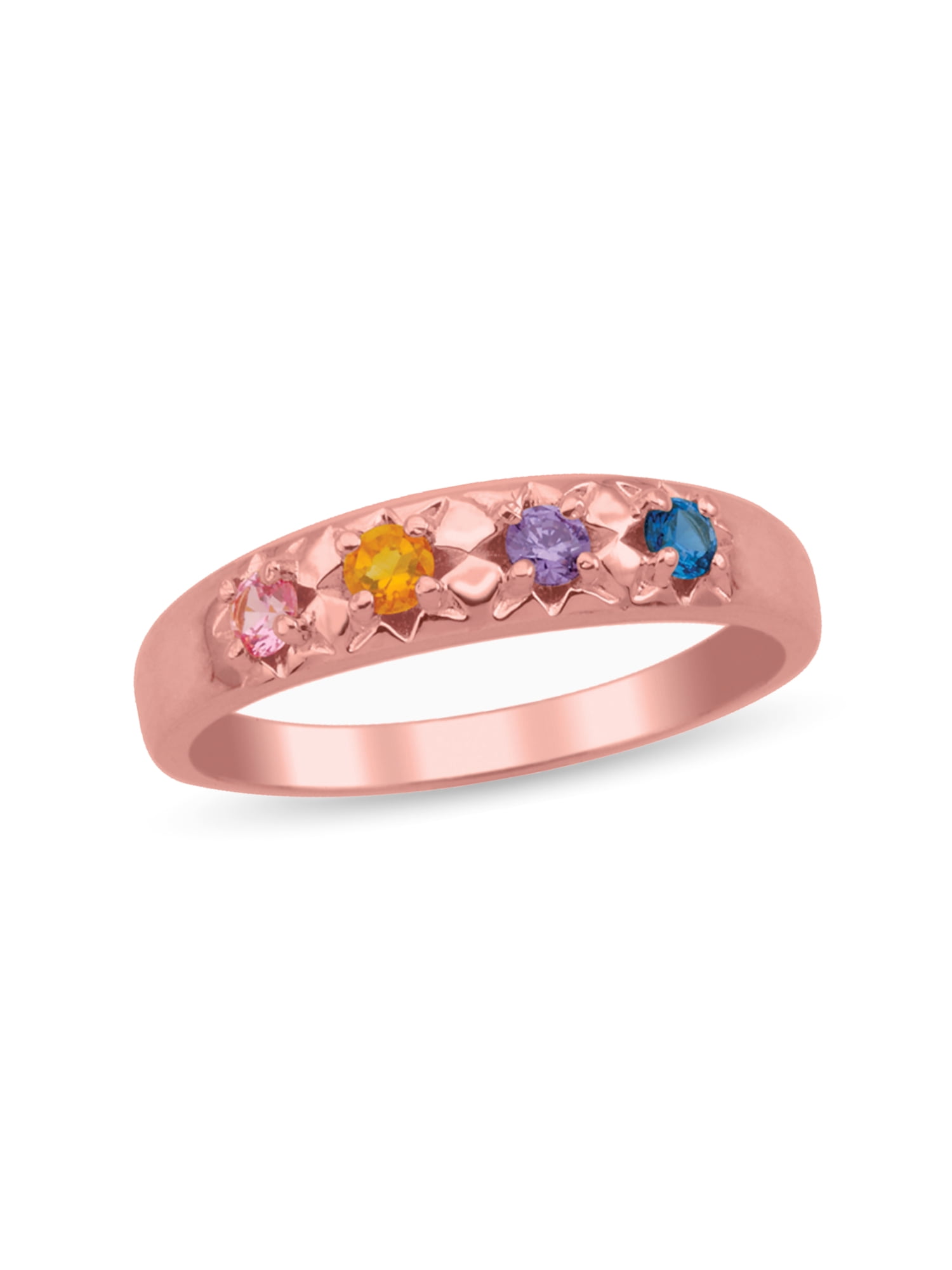 Personalized Birthstone Family Ring in 14K Gold by Jewlster